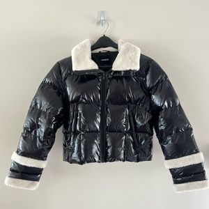 Express crop bubble jacket L